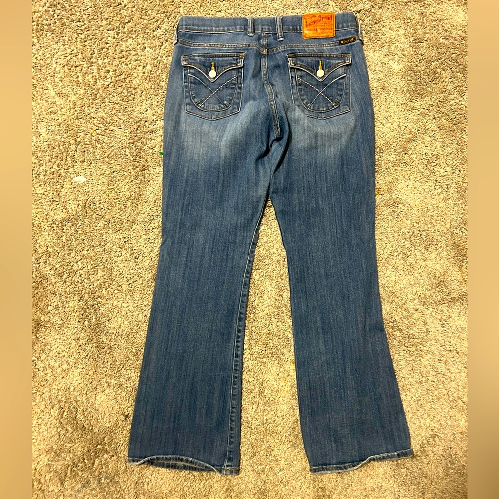 Vintage Lucky Brand Jeans Made in USA Gene Montesano "Lucky You" Zipper Sz 10/30